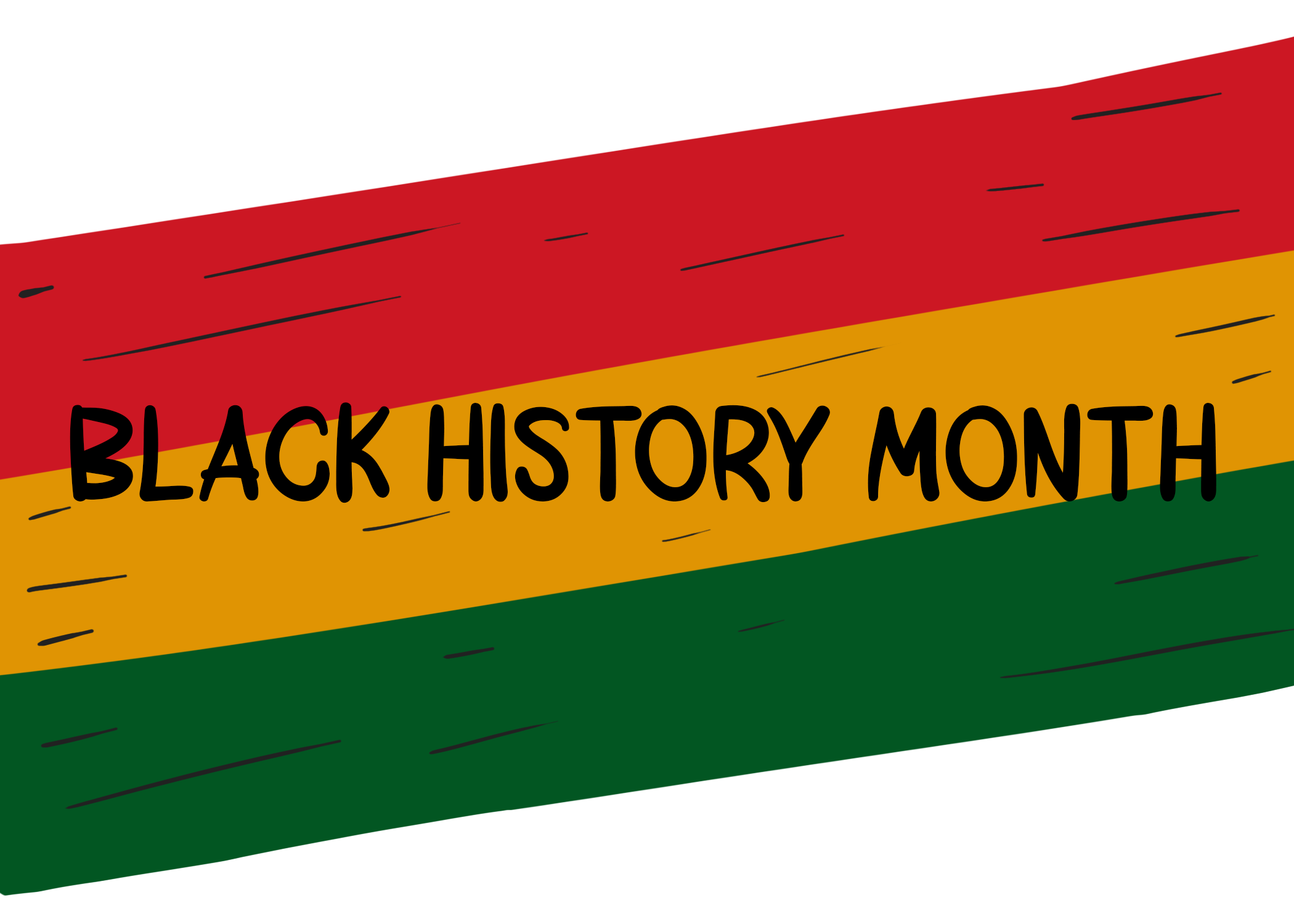 Black History Month colors graphic banner