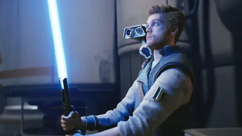 Cal tests an upgraded lightsaber in Star Wars: Jedi Survivor.